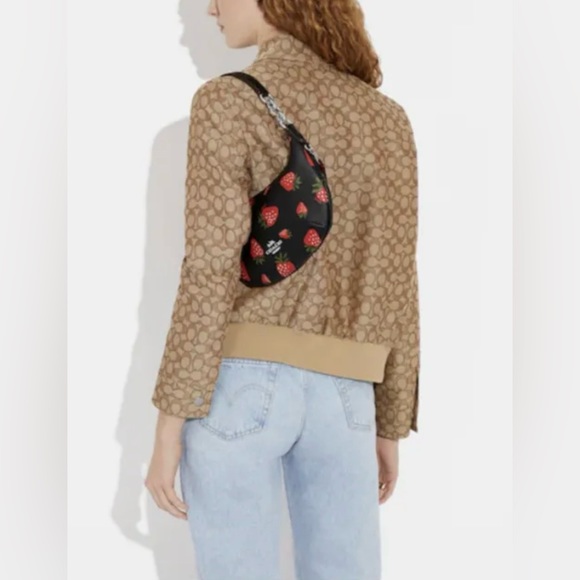 NWT COACH Payton Hobo Shoulder Bag CH330 in Coated Canvas Wild Strawberry Print - Picture 13 of 13